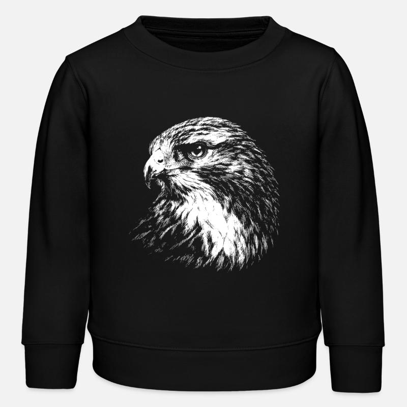 Falcon – graphismes au crayon blanc - Sweat enfant bio Stanley/Stella - noir