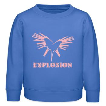 Love Explosion - Kinder Organic Sweatshirt Mini Changer von Stanley/Stella - carolina Blue - Vorne - AI Model Kid Female (0cm)