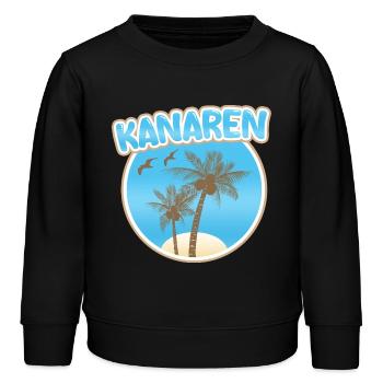Logo de Palm Beach des îles Canaries - Sweat enfant bio Stanley/Stella - noir - Devant - AI Model Kid Male (0cm)