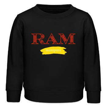 ram - Sweat enfant bio Stanley/Stella - noir - Devant - AI Model Kid Male (0cm)
