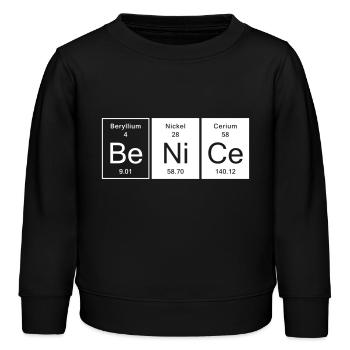 Nice - Be Nice - Sweat enfant bio Stanley/Stella - noir - Devant - AI Model Kid Male (0cm)
