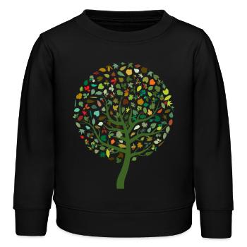 Natur - Kinder Organic Sweatshirt Mini Changer von Stanley/Stella - Schwarz - Vorne - AI Model Kid Male (0cm)