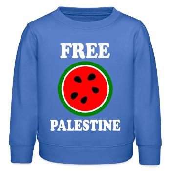 Free palestine wassermelone melone - Kinder Organic Sweatshirt Mini Changer von Stanley/Stella - carolina Blue - Vorne - AI Model Kid Female (0cm)