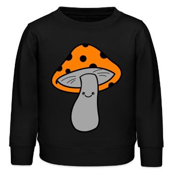 Pilz Champignon - Sweat enfant bio Stanley/Stella - noir - Devant - AI Model Kid Male (0cm)