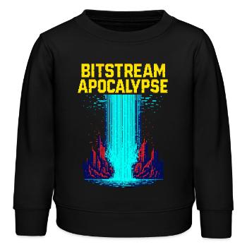 Bitstream Apokalypse - Kinder Organic Sweatshirt Mini Changer von Stanley/Stella - Schwarz - Vorne - AI Model Kid Male (0cm)