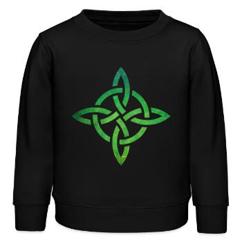 Celtic Knot - Kinder sweater biologisch Stanley/Stella - zwart - Voor - AI Model Kid Male (0cm)