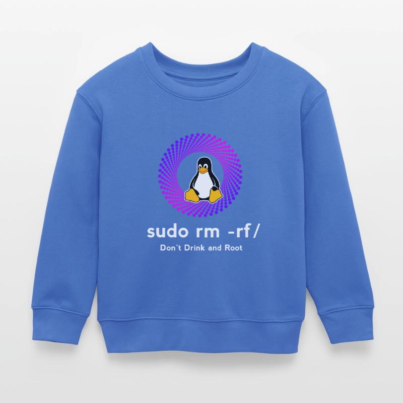 Ordinateur Sys admin Penguin Nerd pc sudo rm -rf cod Sweat enfant bio Stanley/Stella
