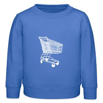 Einkaufswagen Style Geschenk - Kinder Organic Sweatshirt Mini Changer von Stanley/Stella - carolina Blue - Vorne - AI Model Kid Female (0cm)