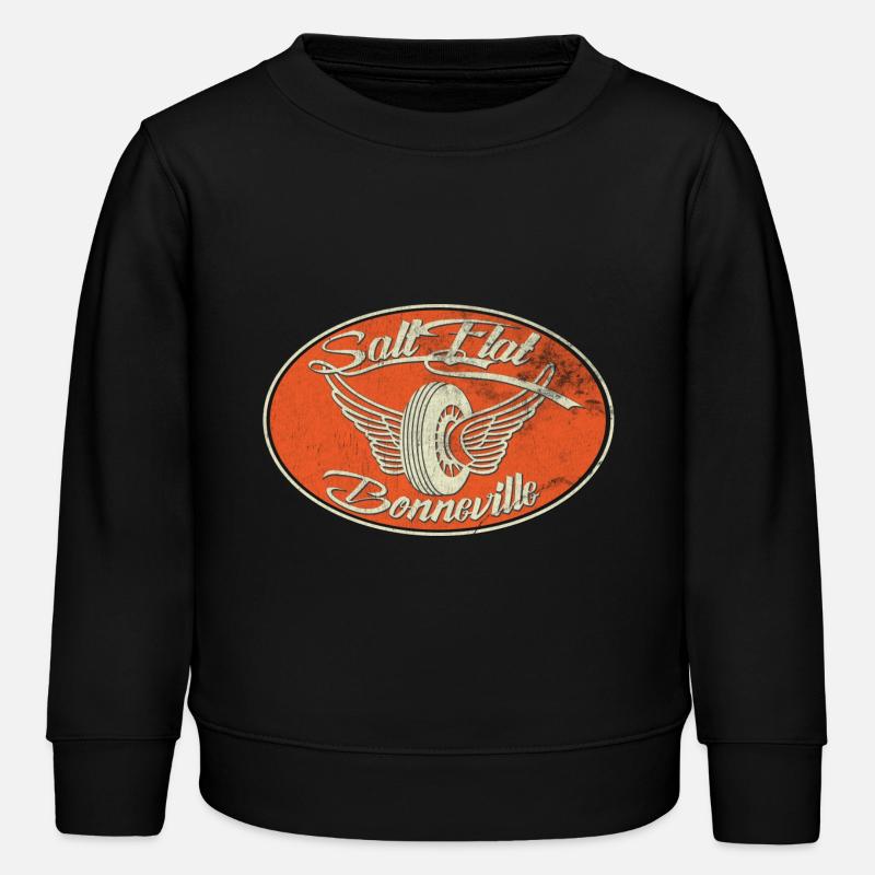 Logo de l’aile Bonneville de Salt Flat - Sweat enfant bio Stanley/Stella - noir