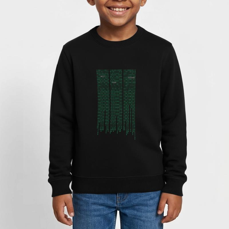 Matrix code Kinder Organic Sweatshirt Mini Changer von Stanley/Stella