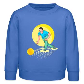 Bowling - Bowler - Kinder Organic Sweatshirt Mini Changer von Stanley/Stella - carolina Blue - Vorne - AI Model Kid Female (0cm)