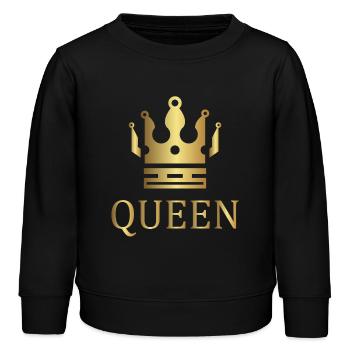Couronne couronne le roi reine mariée de mariage JGA - Sweat enfant bio Stanley/Stella - noir - Devant - AI Model Kid Male (0cm)