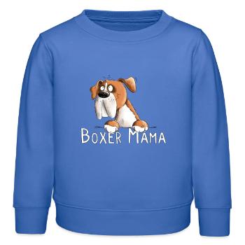 Happy Deutscher Boxer Mama I Hunde Frauchen - Kinder Organic Sweatshirt Mini Changer von Stanley/Stella - carolina Blue - Vorne - AI Model Kid Female (0cm)