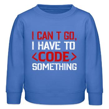 Programmeur, Nerd , Code informatique - Sweat enfant bio Stanley/Stella - carolina blue - Devant - AI Model Kid Female (0cm)