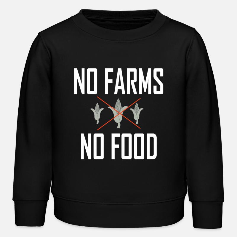 Pas de fermes, pas de nourriture - Sweat enfant bio Stanley/Stella - noir