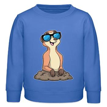 Erdmännchen Sonnenbrille - Kinder Organic Sweatshirt Mini Changer von Stanley/Stella - carolina Blue - Vorne - AI Model Kid Female (0cm)