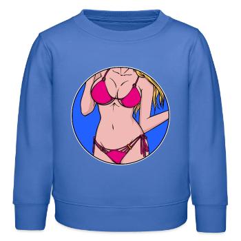 Surfergirl Bikini Urlaub Strand Meer Sommer Sonne - Kinder Organic Sweatshirt Mini Changer von Stanley/Stella - carolina Blue - Vorne - AI Model Kid Female (0cm)