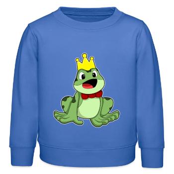 Frosch Krone - Kinder Organic Sweatshirt Mini Changer von Stanley/Stella - carolina Blue - Vorne - AI Model Kid Female (0cm)
