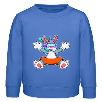 Hase Taucher Schnorchel Tauchen - Kinder Organic Sweatshirt Mini Changer von Stanley/Stella - carolina Blue - Vorne - AI Model Kid Female (0cm)