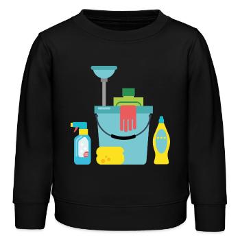 Produits de nettoyage - Sweat enfant bio Stanley/Stella - noir - Devant - AI Model Kid Male (0cm)
