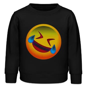 Visage rieur - Sweat enfant bio Stanley/Stella - noir - Devant - AI Model Kid Male (0cm)