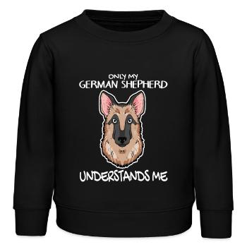 Deutscher Schäferhund - Kinder Organic Sweatshirt Mini Changer von Stanley/Stella - Schwarz - Vorne - AI Model Kid Male (0cm)
