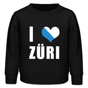 i love Zurich Züri Amour coeur Suisse cadeau - Sweat enfant bio Stanley/Stella - noir - Devant - AI Model Kid Male (0cm)
