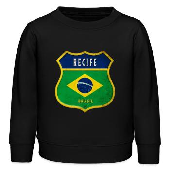 Recife Brésil Armoiries Drapeaux Design - Sweat enfant bio Stanley/Stella - noir - Devant - AI Model Kid Male (0cm)