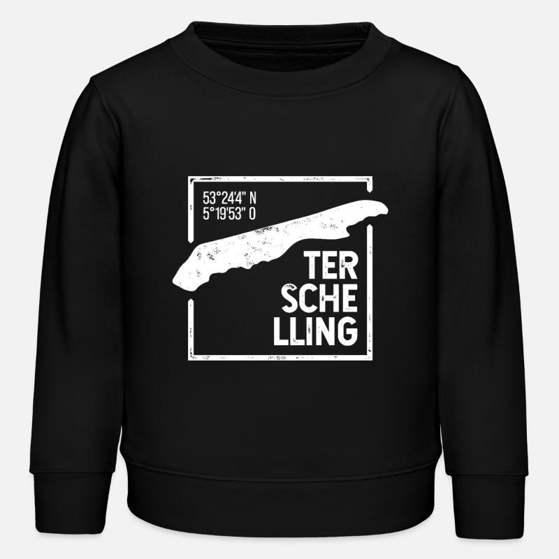 | terschelling Conception de timbres Island Silhouette - Sweat enfant bio Stanley/Stella - noir