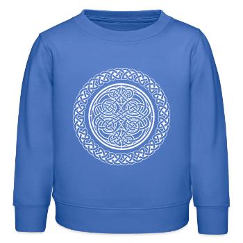 Nœud celtique - Sweat enfant bio Stanley/Stella - carolina blue - Devant - AI Model Kid Female (0cm)