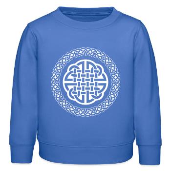 Nœud celtique - Sweat enfant bio Stanley/Stella - carolina blue - Devant - AI Model Kid Female (0cm)