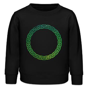 Nœud celtique - Sweat enfant bio Stanley/Stella - noir - Devant - AI Model Kid Male (0cm)