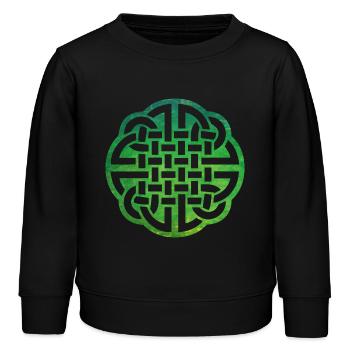 Nœud celtique - Sweat enfant bio Stanley/Stella - noir - Devant - AI Model Kid Male (0cm)