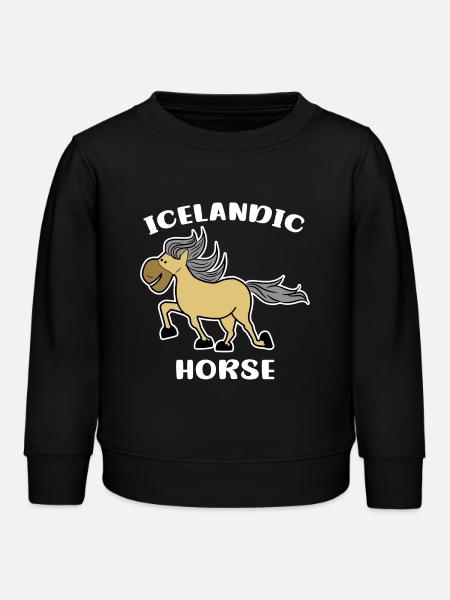 Islandpferde Islandponys Pferdeliebe Statement - Kinder Organic Sweatshirt Mini Changer von Stanley/Stella - Schwarz