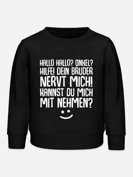 Onkel Nichte Neffe - Kinder Organic Sweatshirt Mini Changer von Stanley/Stella - Schwarz