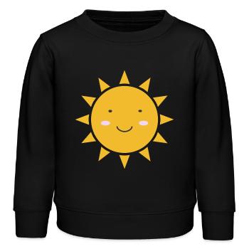 Soleil Kawaii - Sweat enfant bio Stanley/Stella - noir - Devant - AI Model Kid Male (0cm)