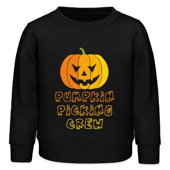 Pumpkin picking crew - Kids Organic Sweatshirt by Stanley/Stella - black - Front - AI Model Kid Male (0cm)