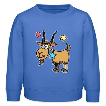 Capricorne Étoiles Zodiaque Ésotérique Galaxie - Sweat enfant bio Stanley/Stella - carolina blue - Devant - AI Model Kid Female (0cm)