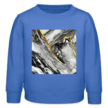 Marble Black Gold Natural Stone - Kids Organic Sweatshirt by Stanley/Stella - carolina blue - Front - AI Model Kid Female (0cm)