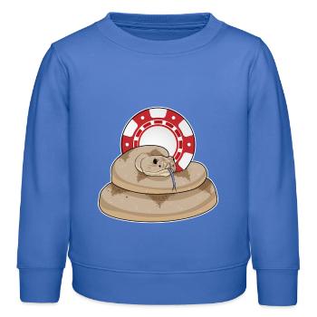 Jetons de poker Snake Poker - Sweat enfant bio Stanley/Stella - carolina blue - Devant - AI Model Kid Female (0cm)