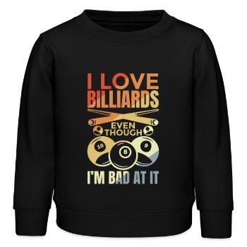 Lustiger Billard Witz - Kinder Organic Sweatshirt Mini Changer von Stanley/Stella - Schwarz - Vorne - AI Model Kid Male (0cm)