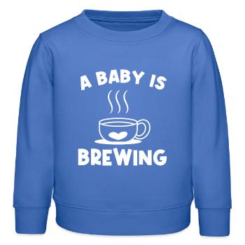 Schwangerschaft Lustige Sprüche Schwanger Herz - Kinder Organic Sweatshirt Mini Changer von Stanley/Stella - carolina Blue - Vorne - AI Model Kid Female (0cm)