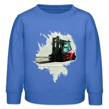 Forklift - Kids Organic Sweatshirt by Stanley/Stella - carolina blue - Front - AI Model Kid Female (0cm)