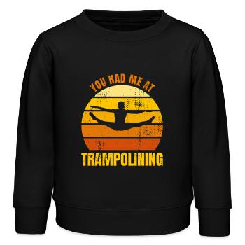 Lustiges Trampolinist Zitat - Kinder Organic Sweatshirt Mini Changer von Stanley/Stella - Schwarz - Vorne - AI Model Kid Male (0cm)