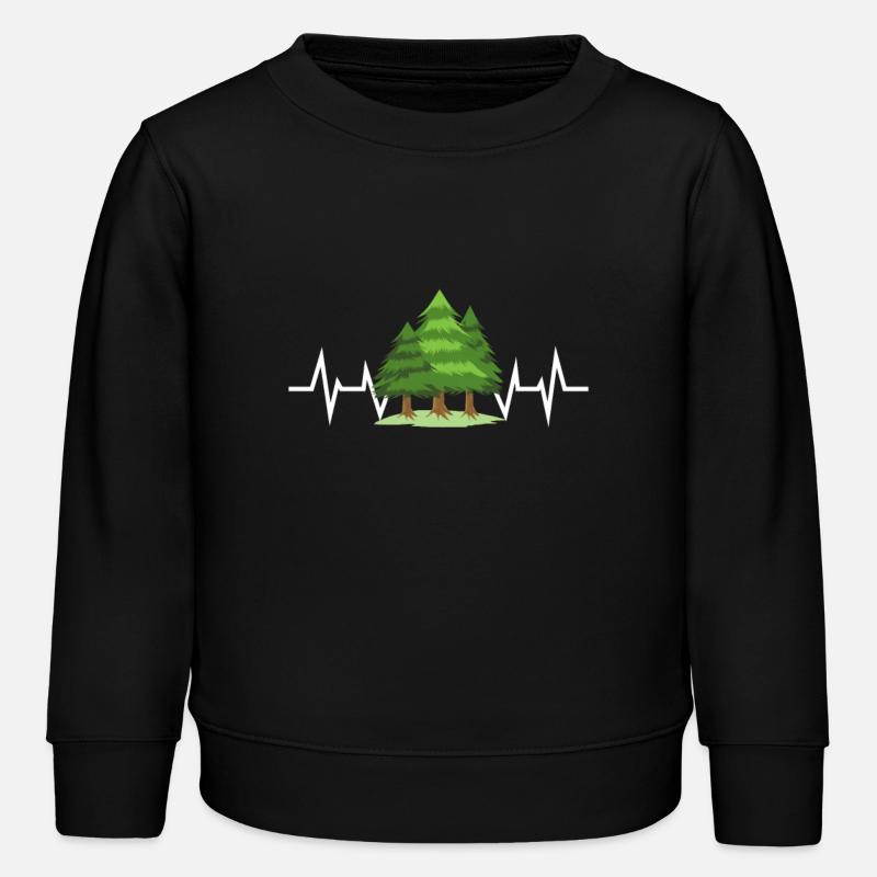 Wald Bäume Wandern - Kinder Organic Sweatshirt Mini Changer von Stanley/Stella - Schwarz
