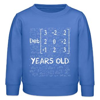 28th birthday 28 years matrix determinant - Kids Organic Sweatshirt by Stanley/Stella - carolina blue - Front - AI Model Kid Female (0cm)