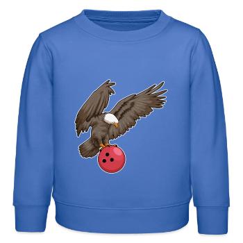 Boule de bowling Eagle Bowling - Sweat enfant bio Stanley/Stella - carolina blue - Devant - AI Model Kid Female (0cm)