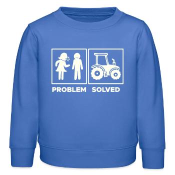 Traktor Statement Nutzfahrzeug Fahrzeug Ackerbau - Kinder Organic Sweatshirt Mini Changer von Stanley/Stella - carolina Blue - Vorne - AI Model Kid Female (0cm)