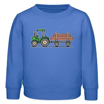 Biobauer Trecker Statement Traktor Nutzfahrzeug - Kinder Organic Sweatshirt Mini Changer von Stanley/Stella - carolina Blue - Vorne - AI Model Kid Female (0cm)