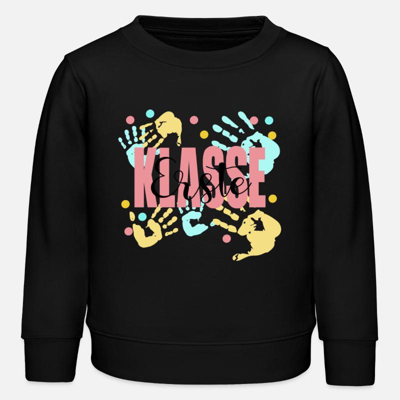 Erste Klasse Hände - Kinder Organic Sweatshirt Mini Changer von Stanley/Stella - Schwarz
